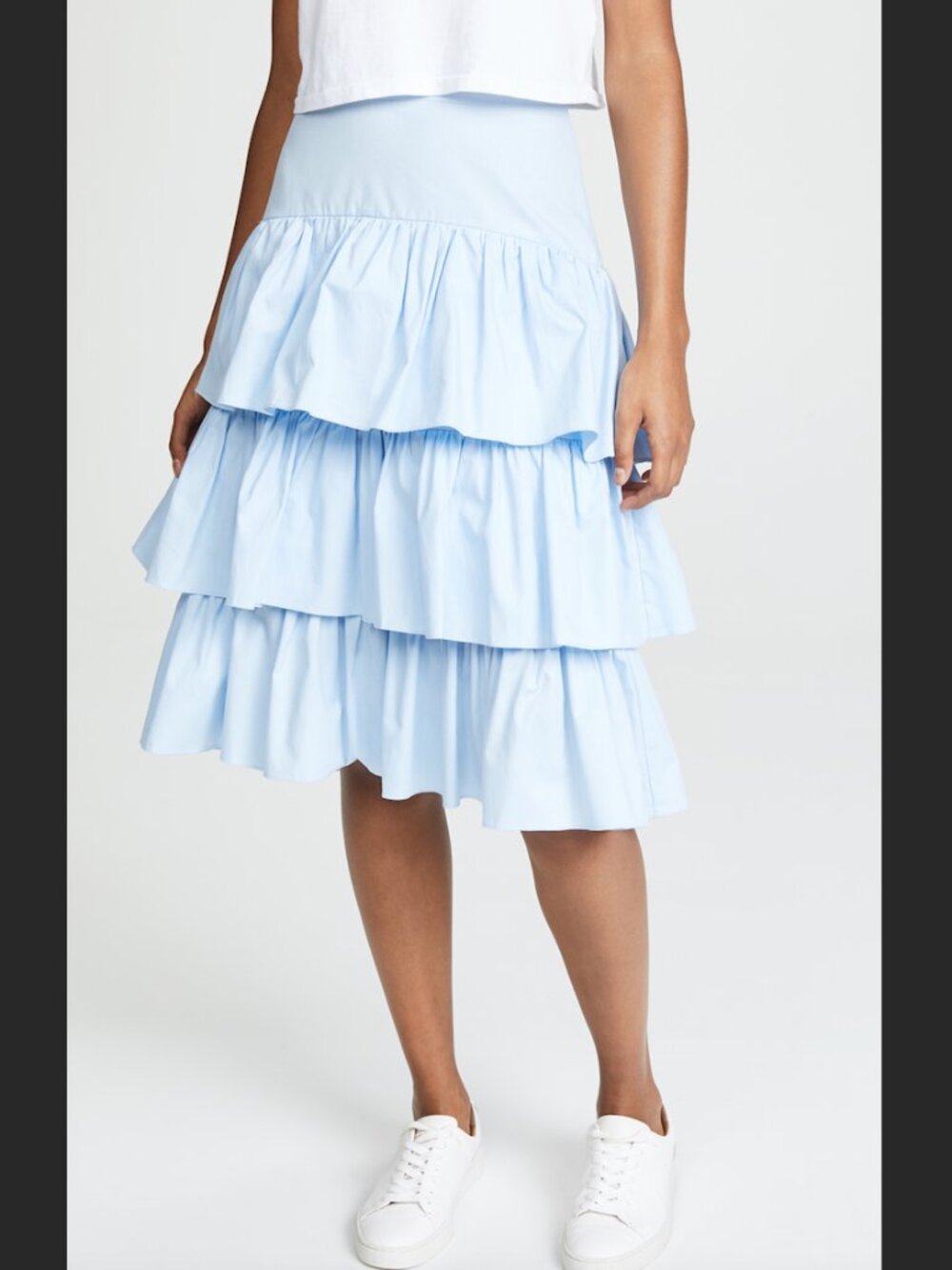 Tiered midi skirt